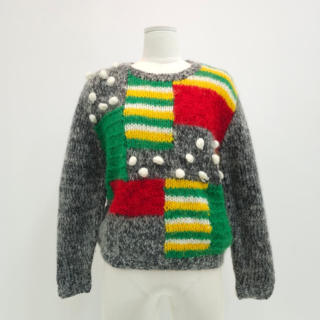 울혼방 크리스마스 겨울 눈꽃 니트 스웨터 상품이미지1