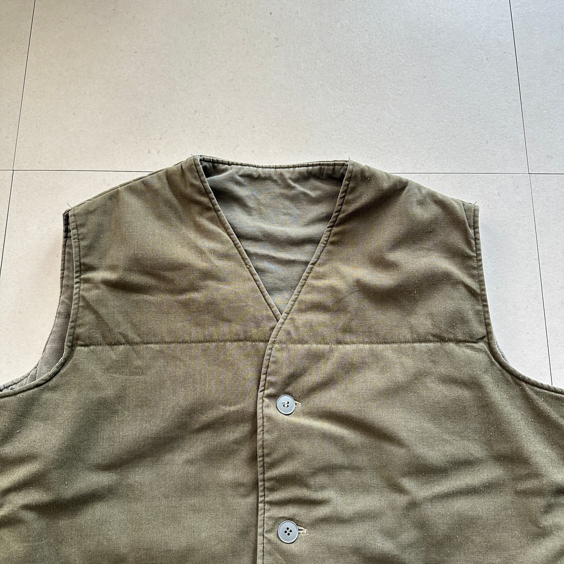 70-80s 프랑스 veb watana 헤비 온스 워크 베스트 조끼 XL 상품이미지2