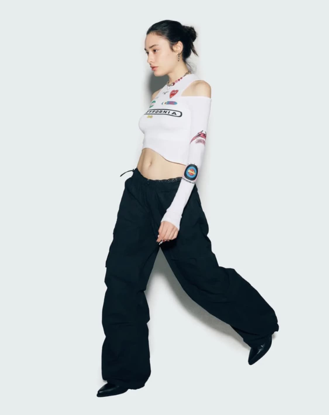 애즈이프캘리 파라슈트 카고팬츠 블랙 상품이미지1