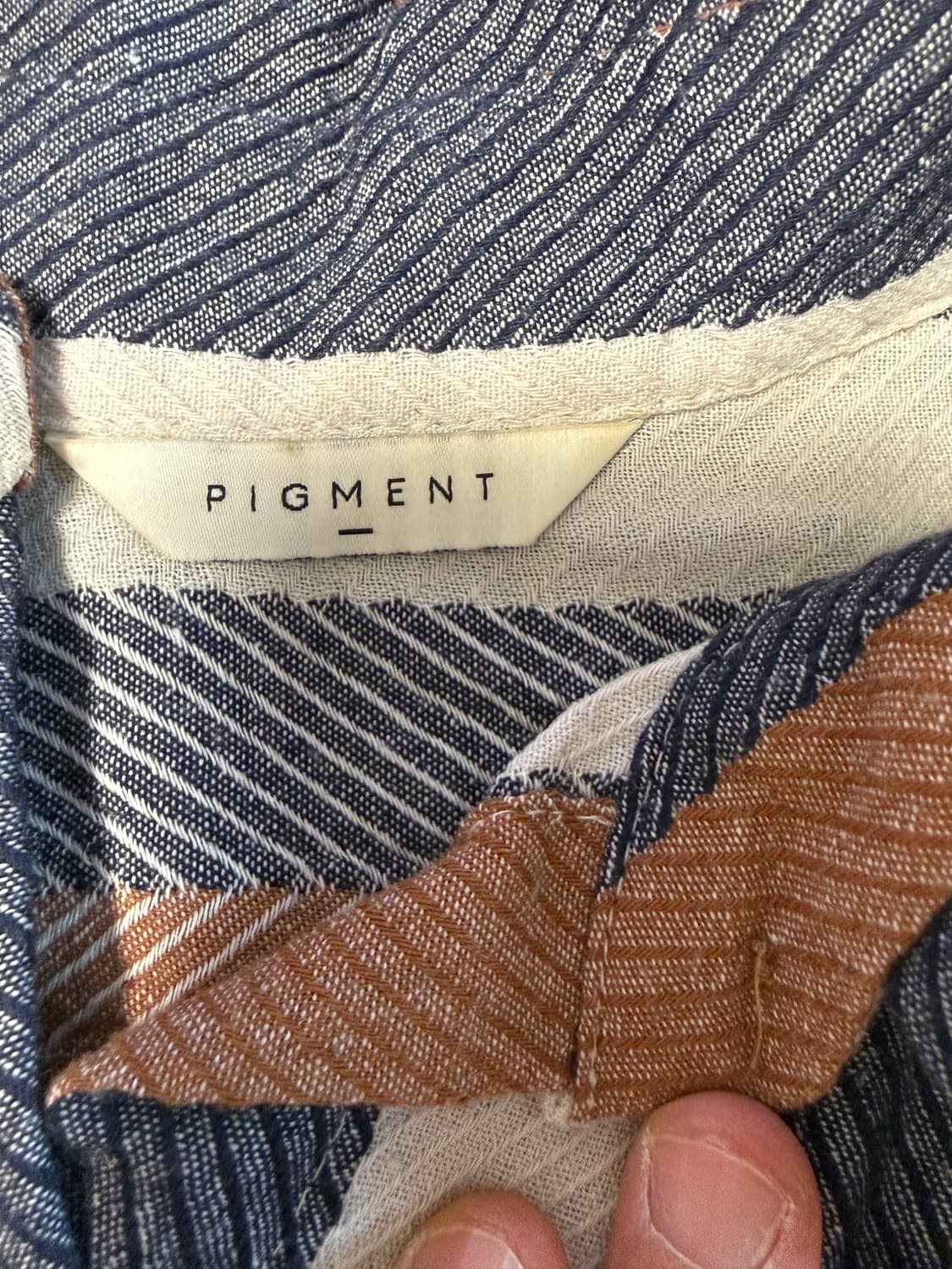 피그먼트 줄무늬셔츠 FREE 상품이미지4