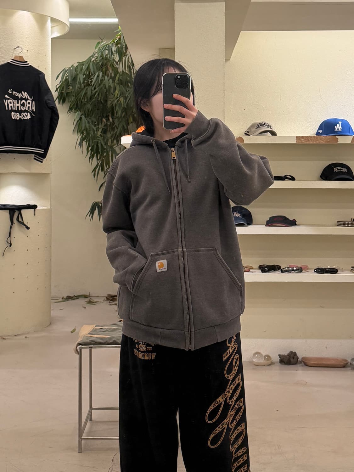 칼하트 레인디펜더 써멀 박시핏 후드 집업 U307 상품이미지1