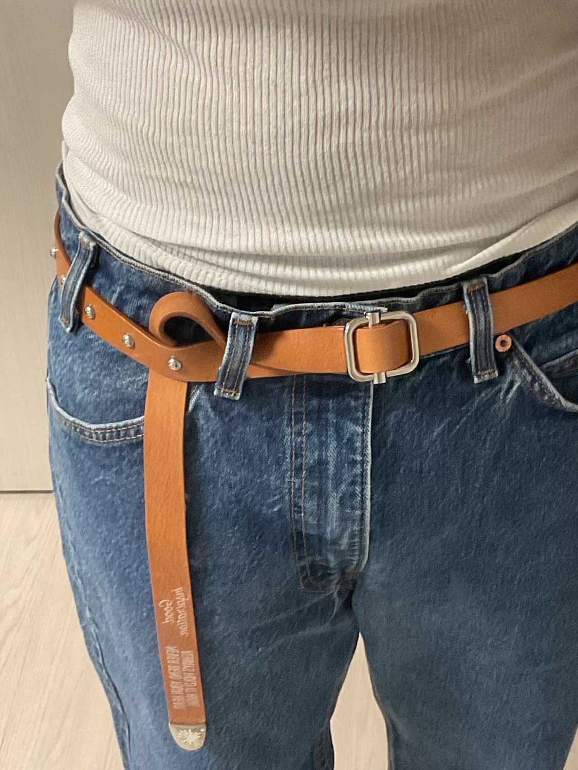 mihara yasuhiro x gu stud belt 상품이미지9
