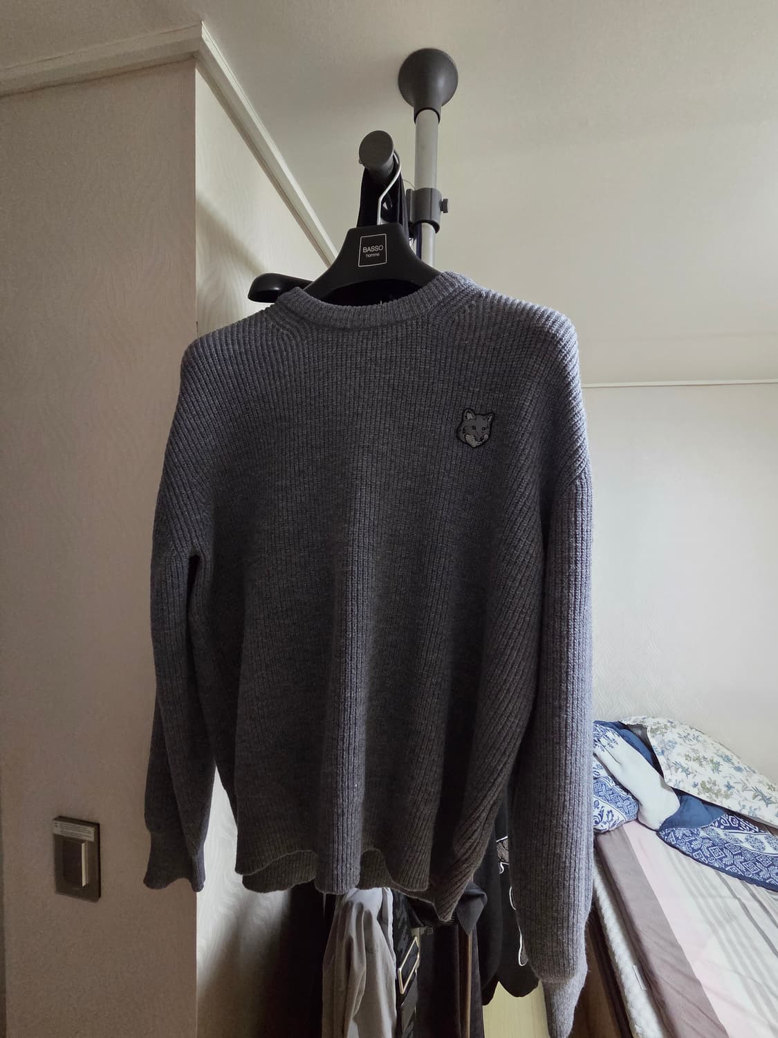 메종키츠네 남자 니트 그레이 상품이미지2