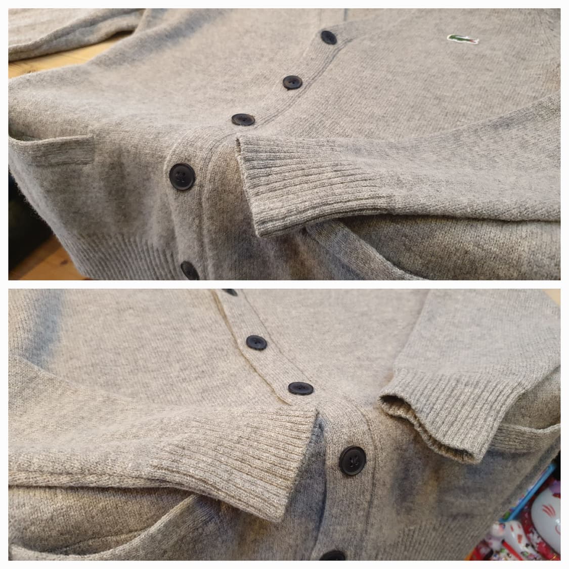 90/66.라코스테 울 가디건(공용) 상품이미지4