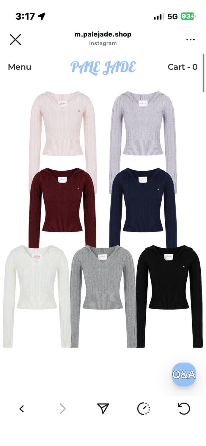 페일제이드 브이넥 케이블 후드 니트 상품이미지3