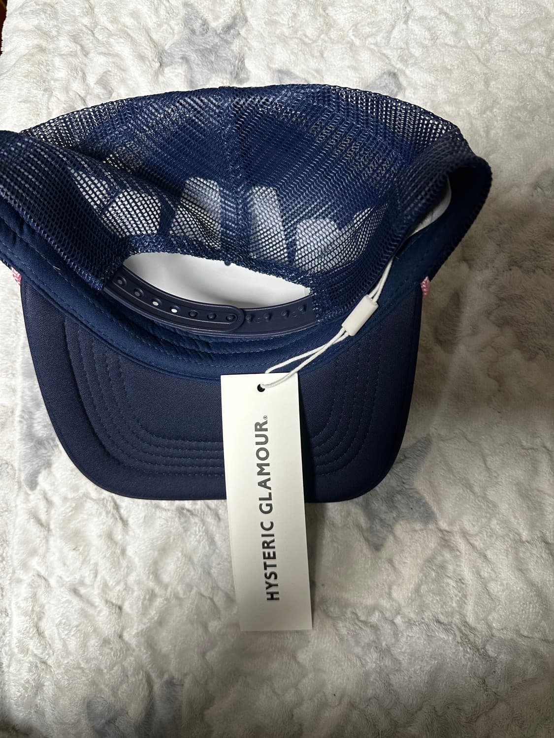 히스테릭글래머 X 매드해피 / 트러커 캡 / 핑크 네이비 상품이미지2