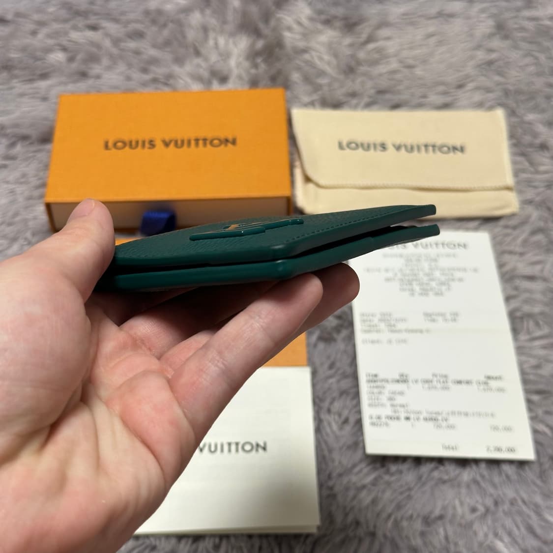 [풀구성] 루이비통 에어로그램 오거나이저 카드지갑 에버그린 상품이미지7