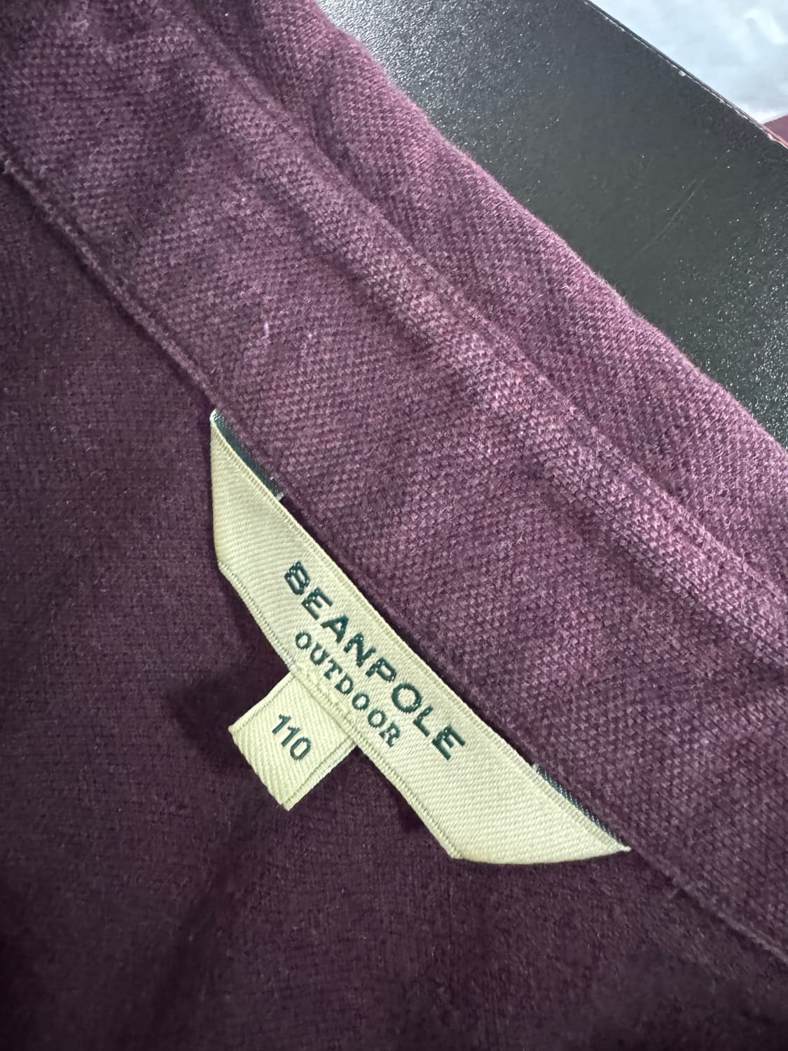 빈폴 아웃도어 패치 로고 긴팔 카라 티셔츠 2XL 퍼플 상품이미지3