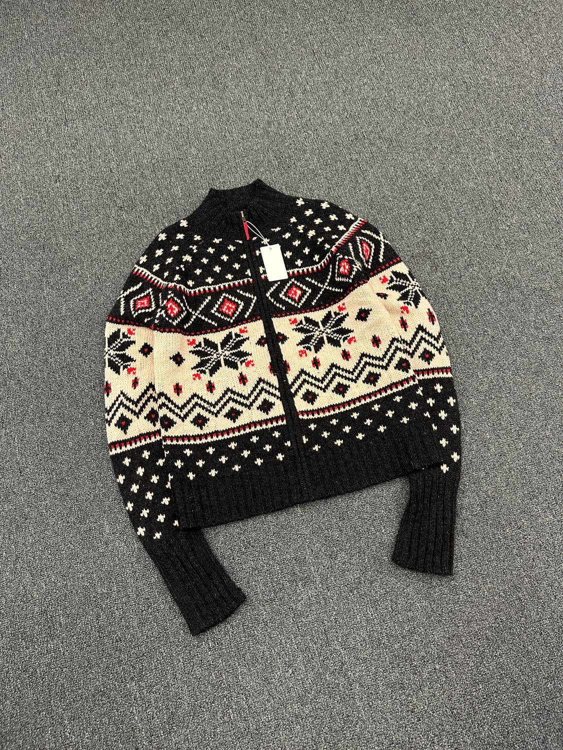 L) 오시코시 니트 집업 스웨터 상품이미지1