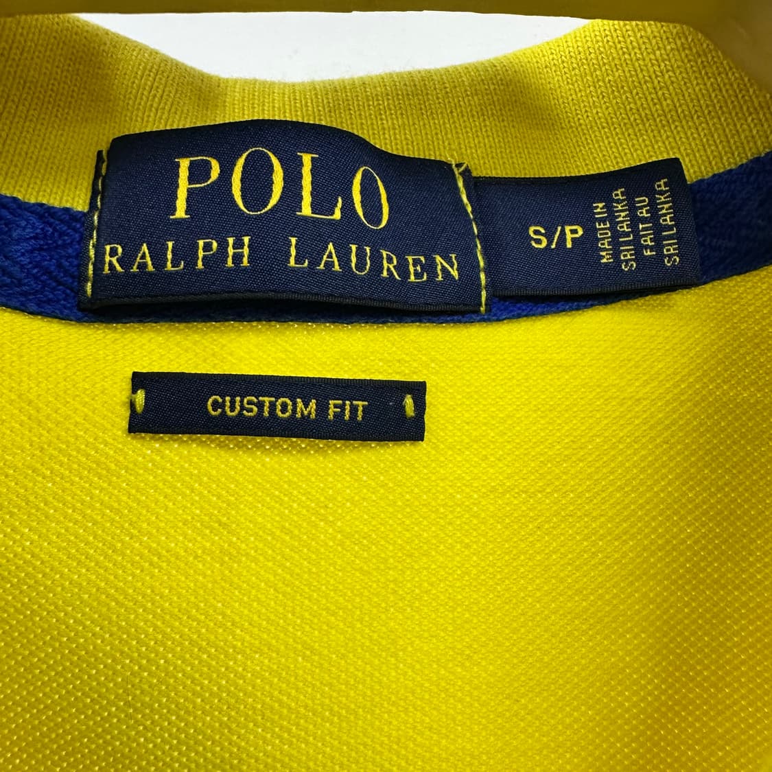 POLO 폴로 랄프로렌 노란색 반팔 카라티 커스텀핏 S/P s220 상품이미지5
