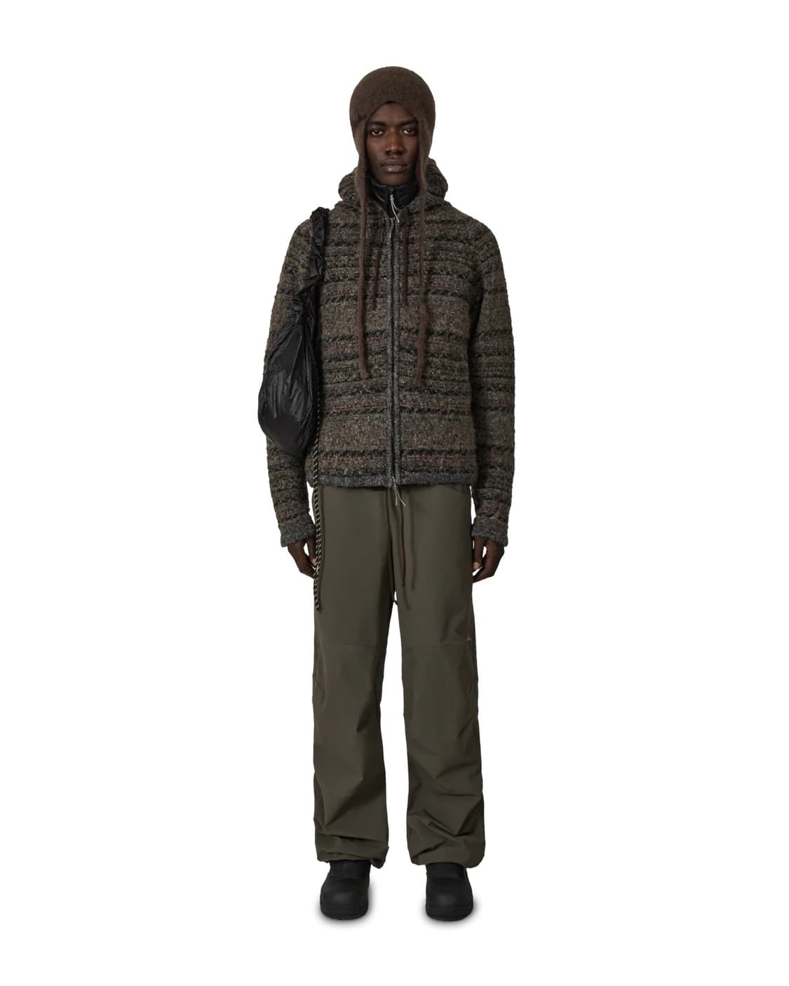 [L,XL]로아 하이킹 25fw 펠티드 니트 후드 집업 상품이미지4