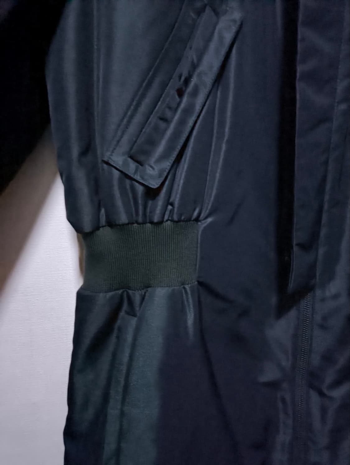 50 질샌더 riri 지퍼 다크그린 롱자켓 상품이미지4