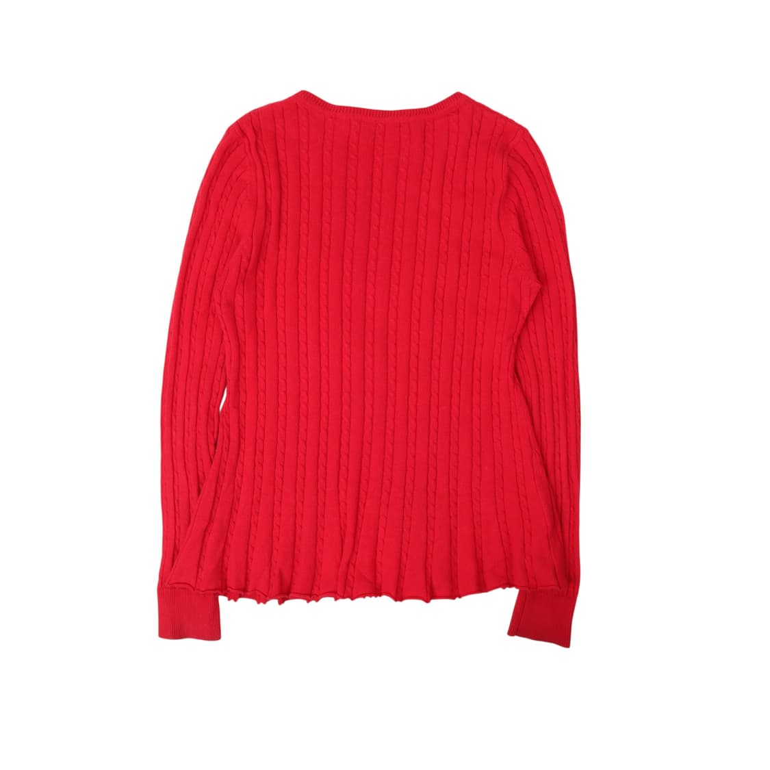 폴로 랄프로렌 우먼스 레드 케이블 니트 상품이미지5