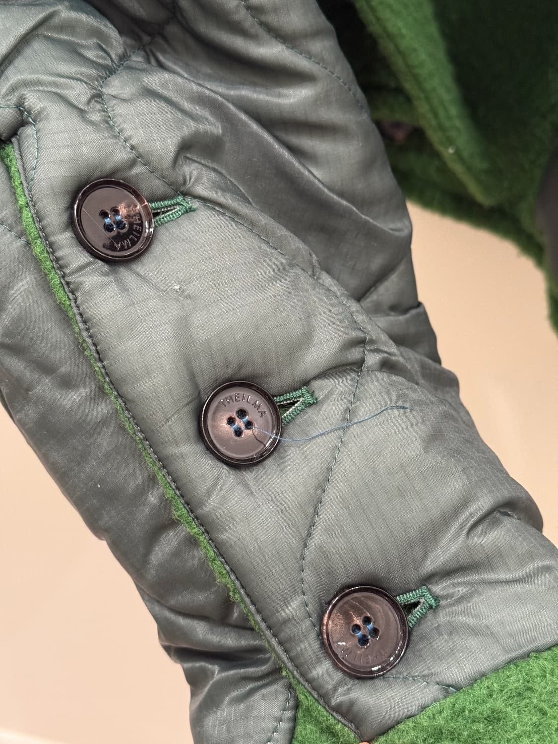 더일마 울 코랄투웨이자켓 리버시블 (그린) 상품이미지10