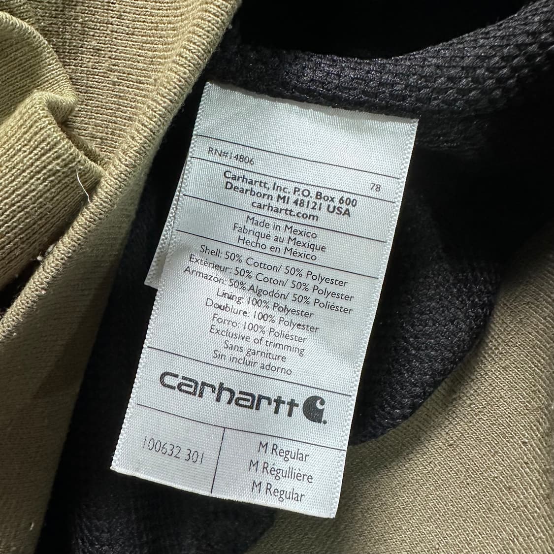 칼하트 카키 써멀 후드집업   상품이미지6