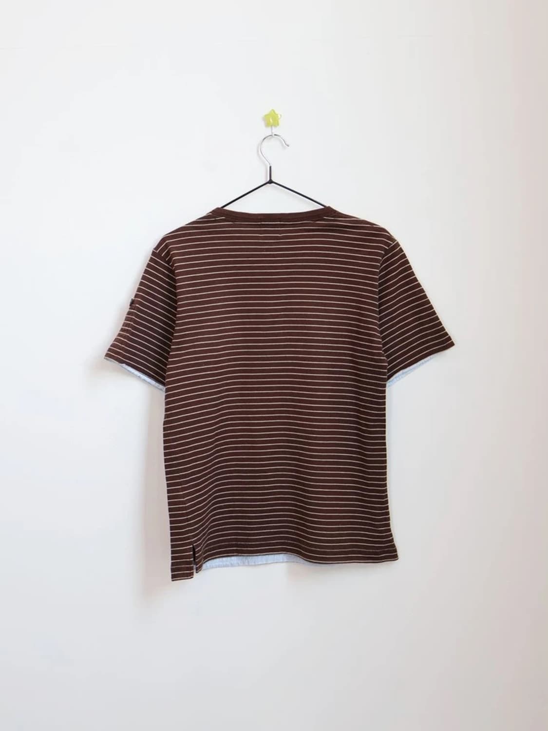 R.Newbold Stripe Henley T Shirt Brown 상품이미지7