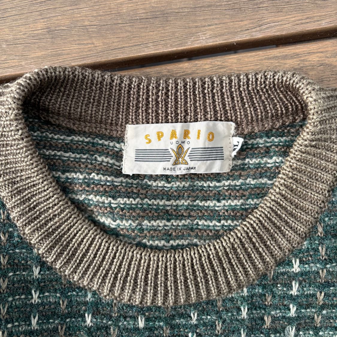 스파리오 패턴 니트 스웨터 (일본 생산) 상품이미지6