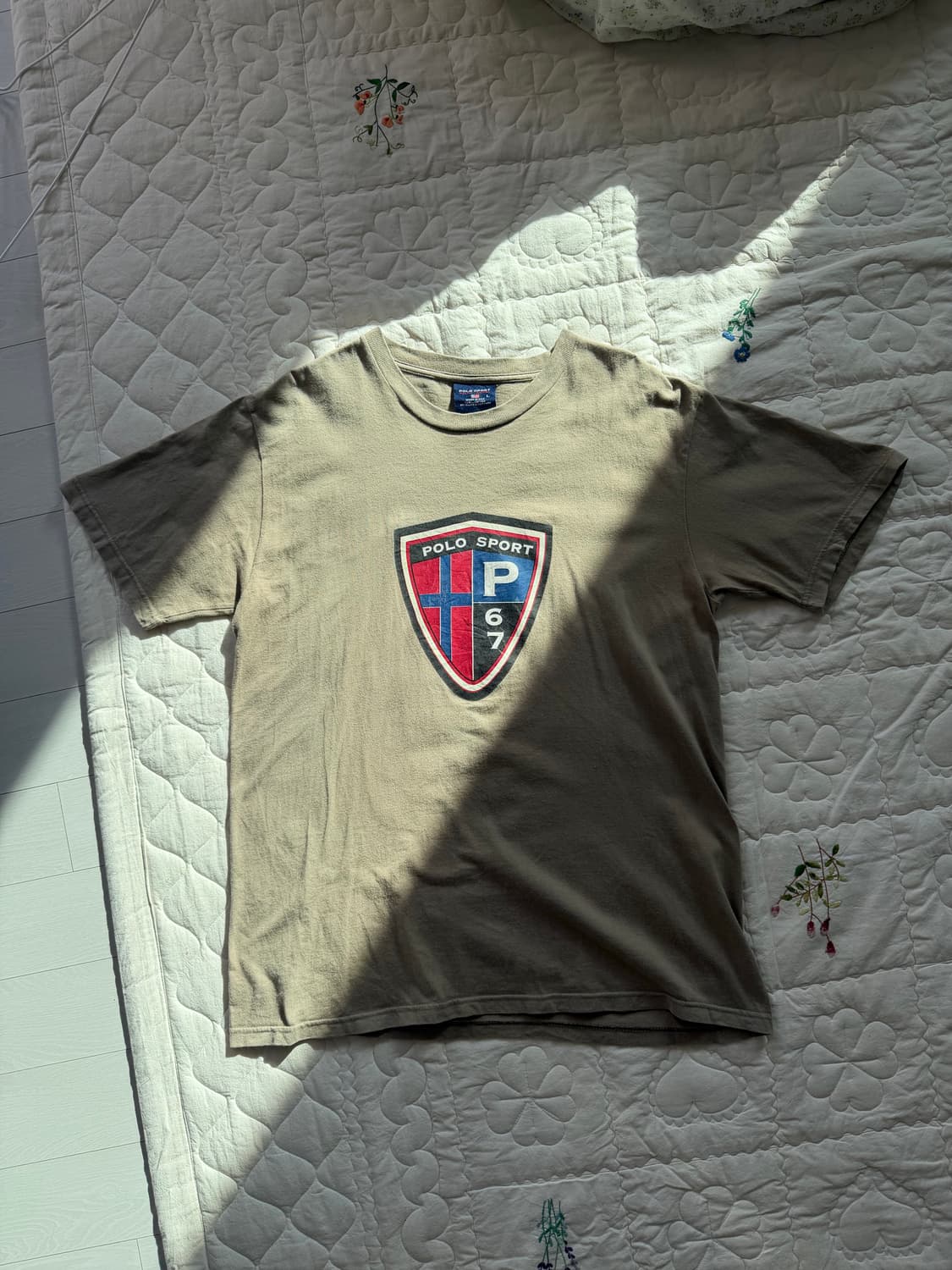 90s 아카이브 made in usa🇺🇸 폴로 스포츠 쉴드로고 티셔츠 상품이미지2