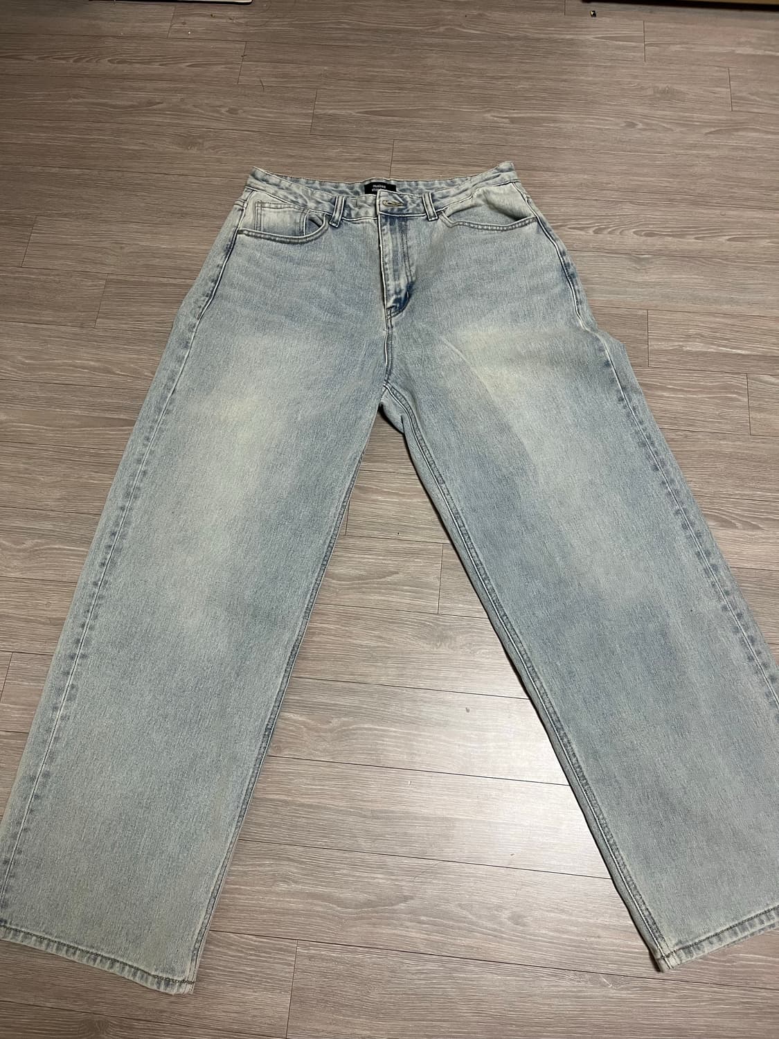 빅 브러쉬 엑스트라 와이드 데님 팬츠 [러스티 스카이 블루]  상품이미지4