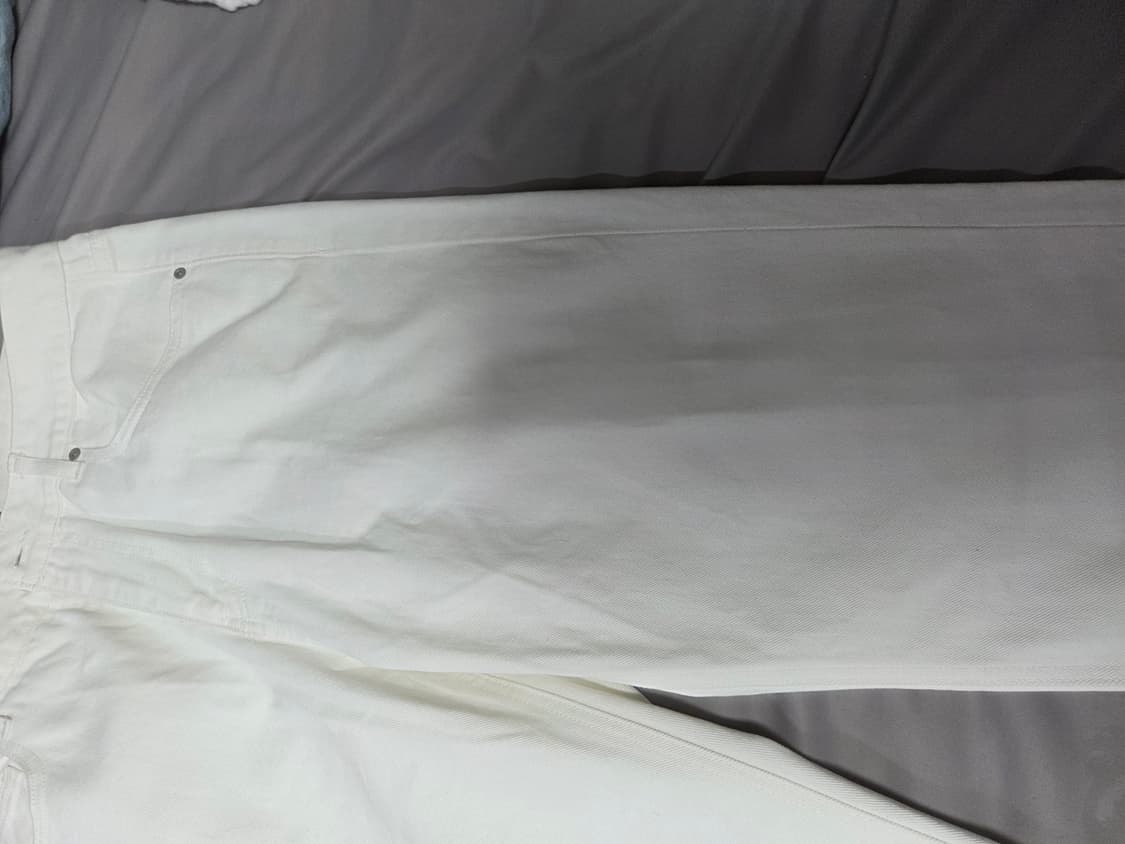 무탠다드 레귤러 핏 데님 팬츠 화이트 36 상품이미지4
