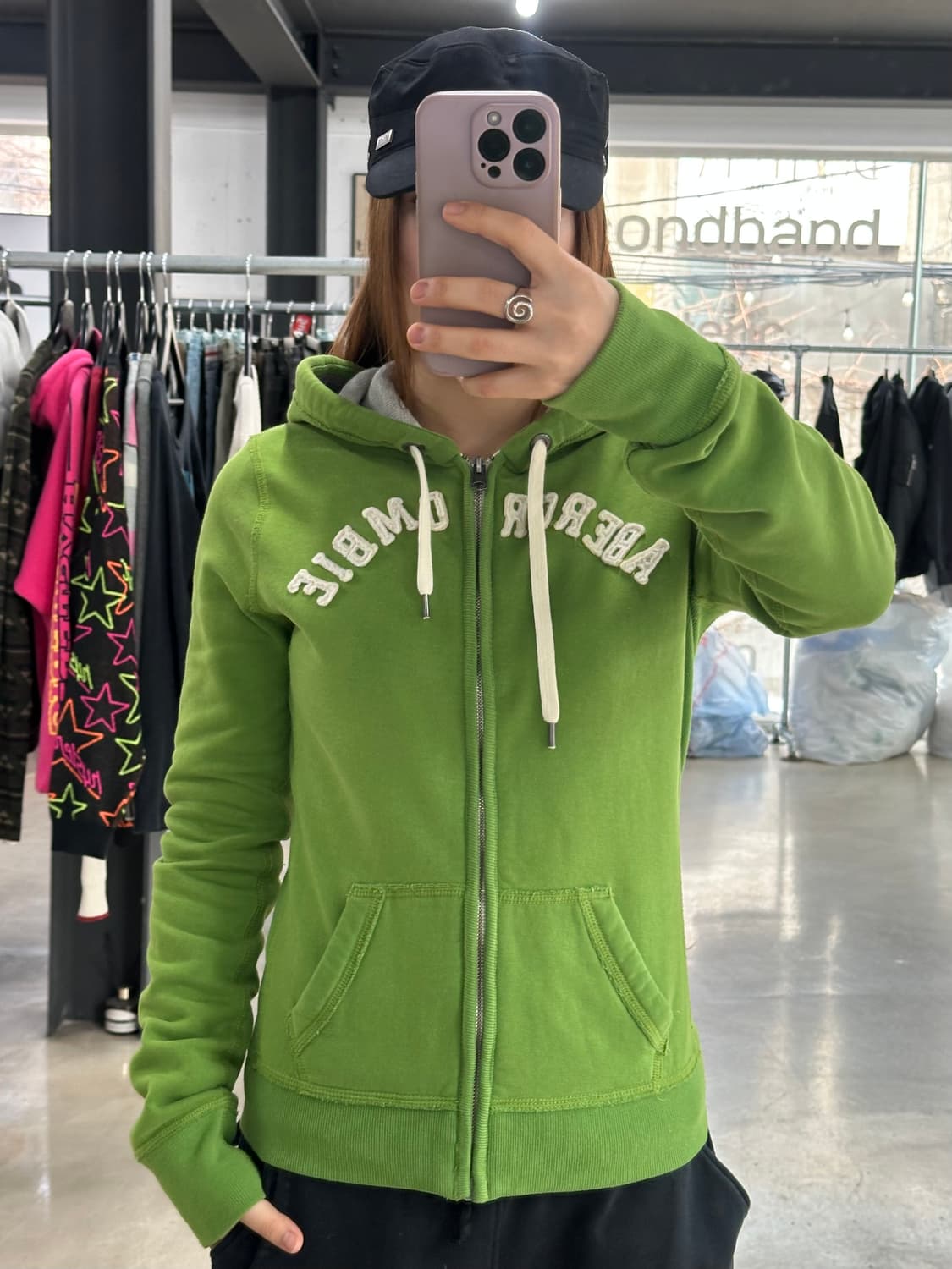 아베크롬비 후드집업 연두 상품이미지4