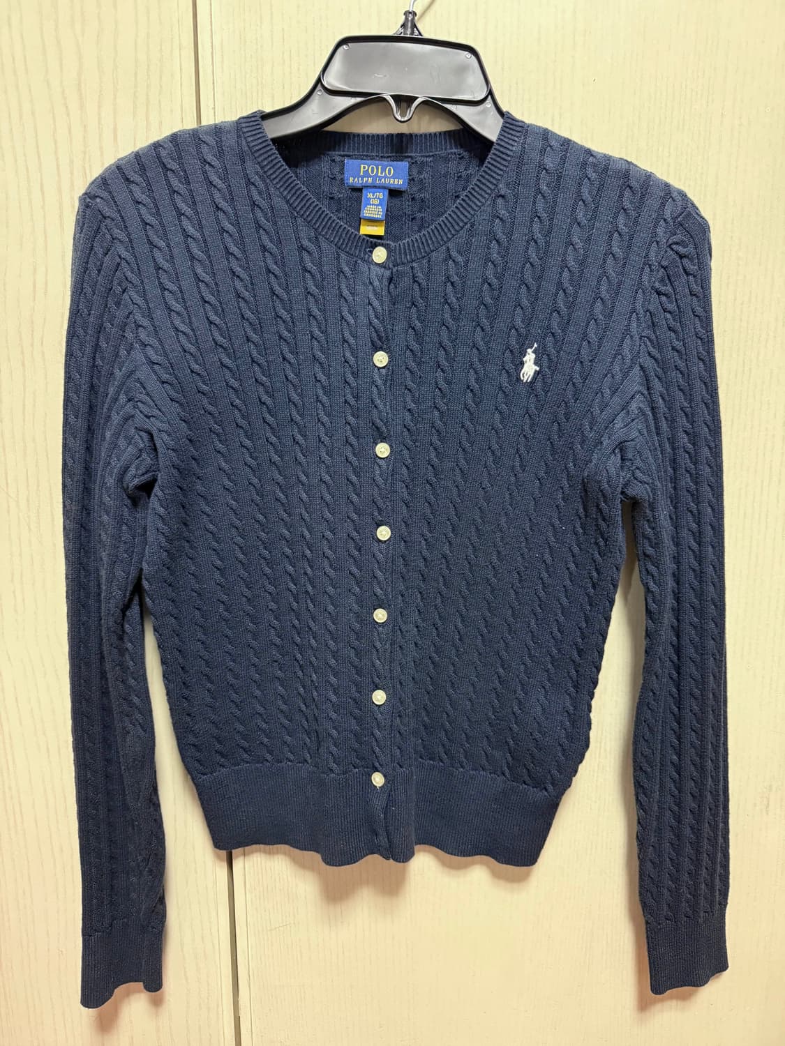 폴로 랄프로렌 꽈배기 가디건 남색 상품이미지1