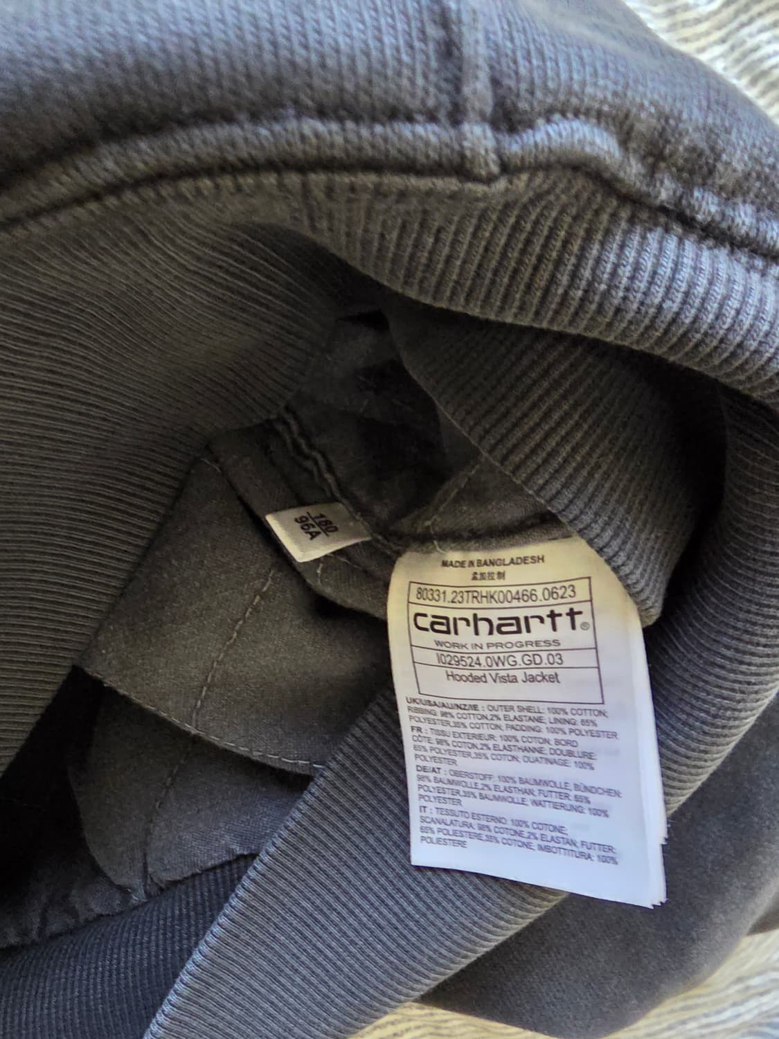 칼하트 wip 비스타자켓 후드집업 상품이미지3