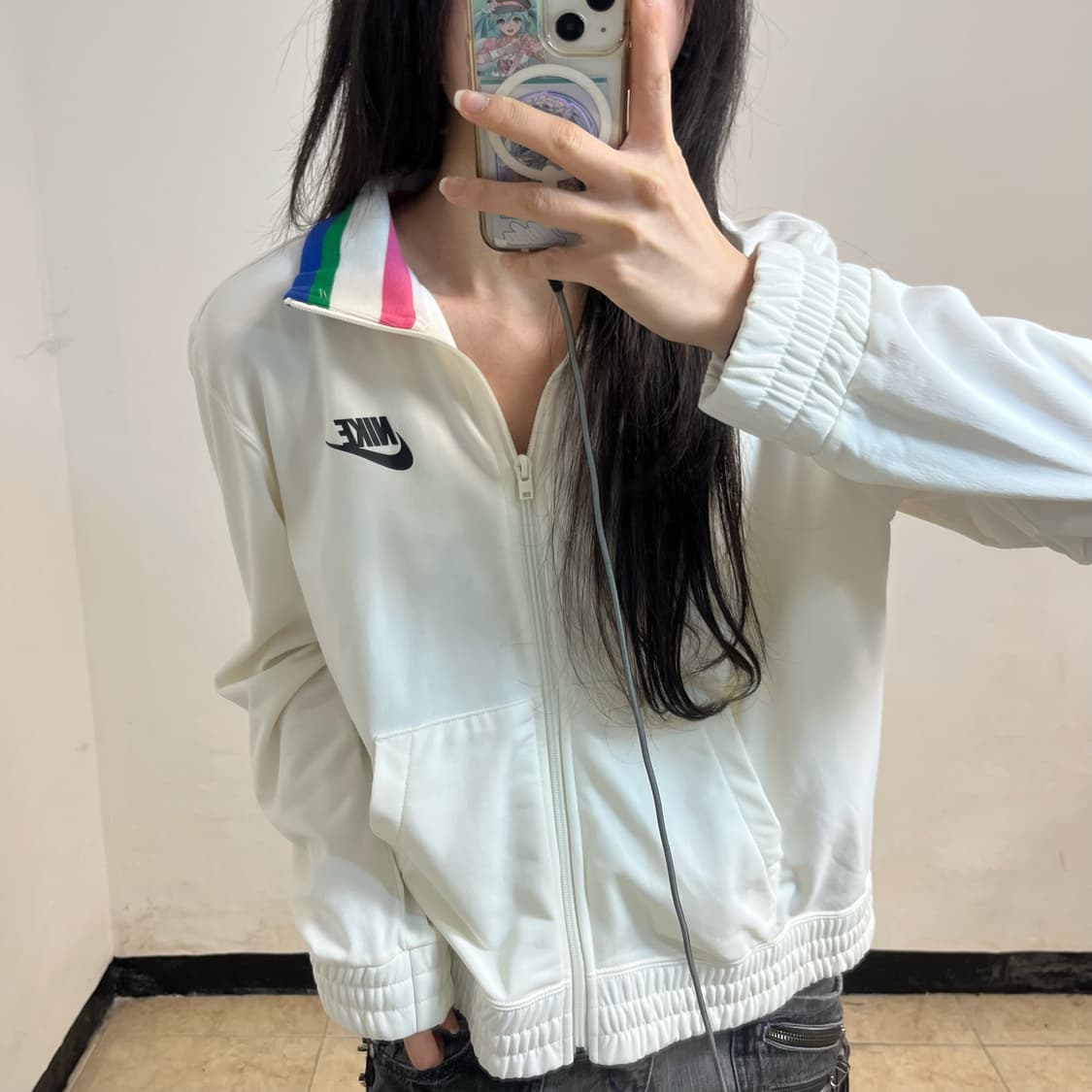 Nike white track jacket 상품이미지3