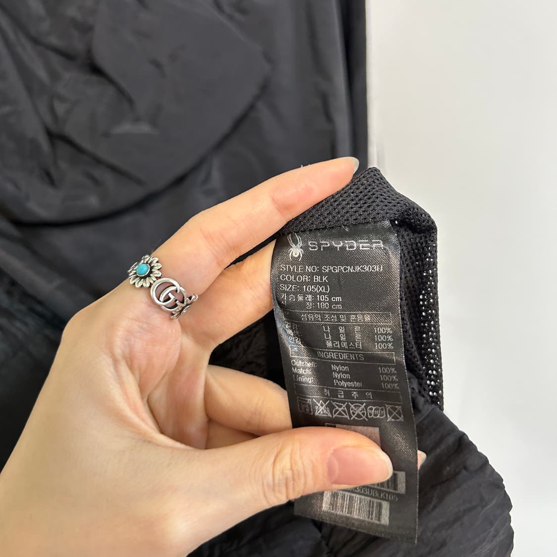 스파이더 남성 나일론 바람막이 아노락 105  상품이미지3