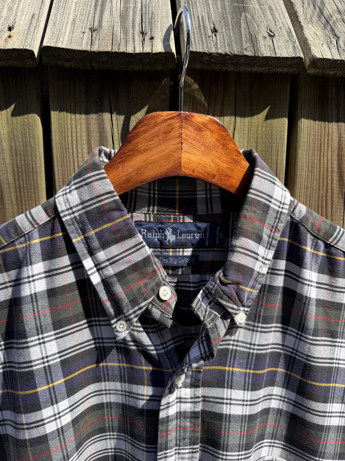 [L]90s 폴로 랄프로렌 The Big Oxford 체크 옥스포드 셔츠 상품이미지2