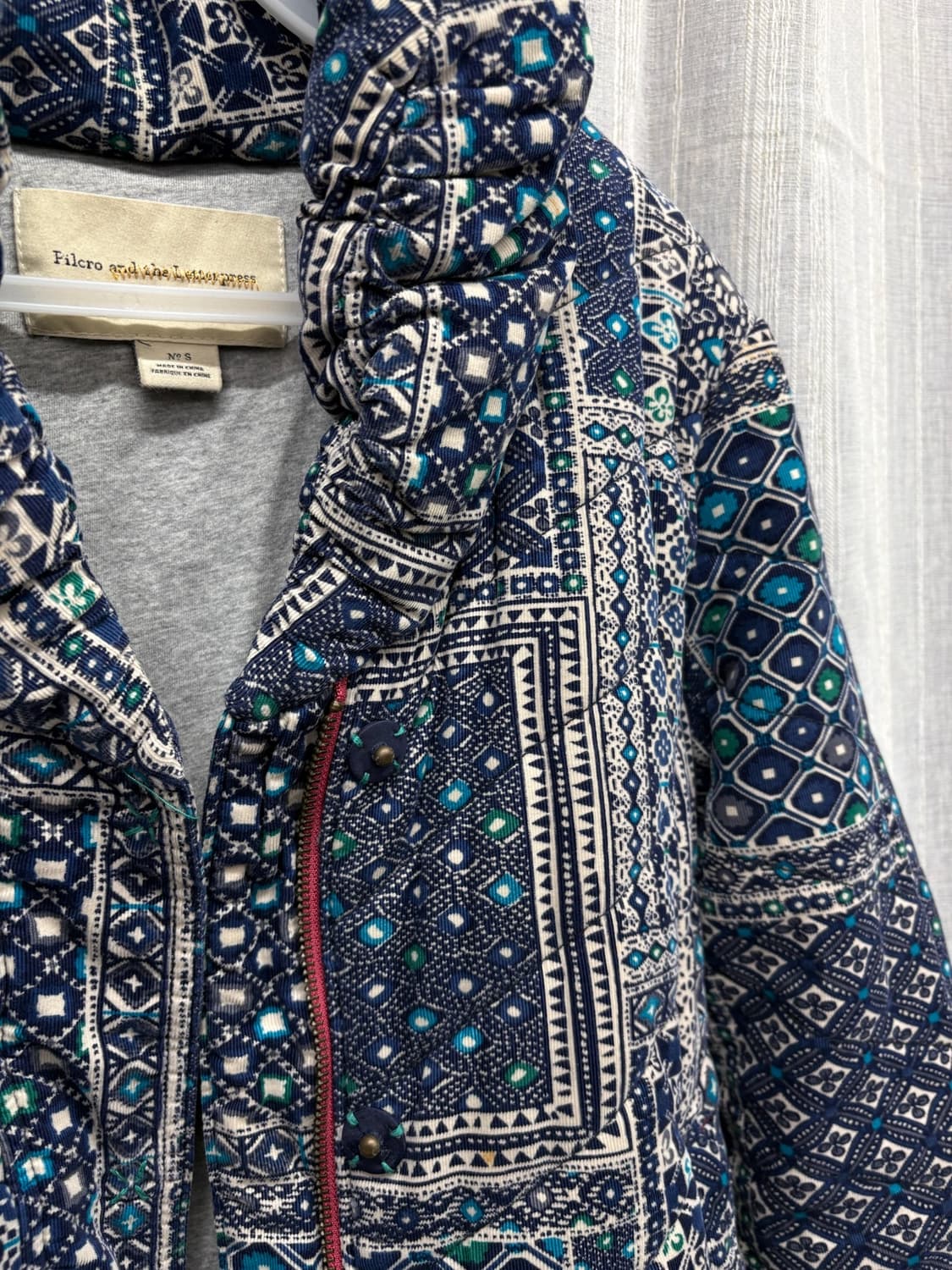 Anthropologie 블루 패치워크 패딩 상품이미지7