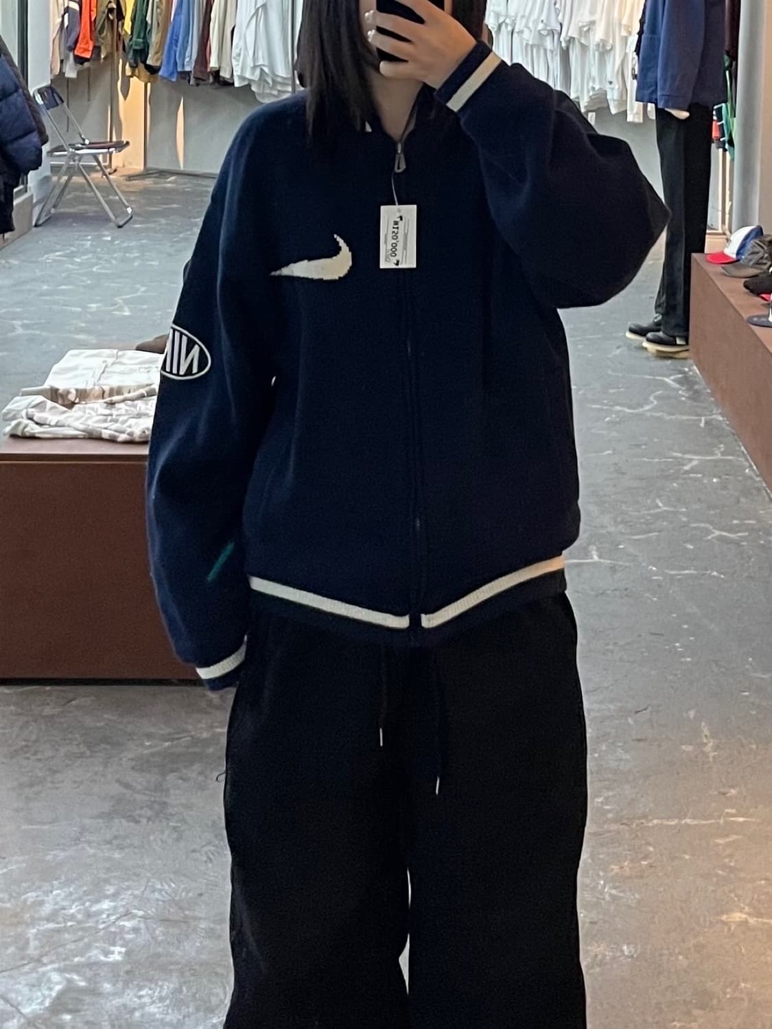 나이키 USA 올드스쿨 빅스우시 니트 집업 자켓 H1353 상품이미지1