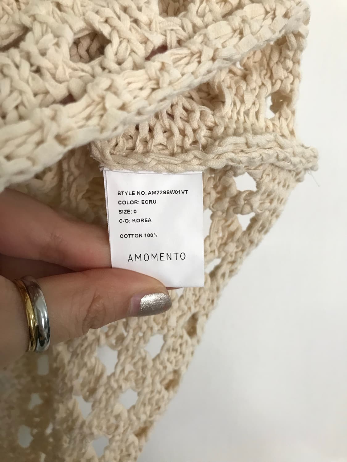 AMOMENTO Ecru Sleeveless Knit Top 상품이미지9