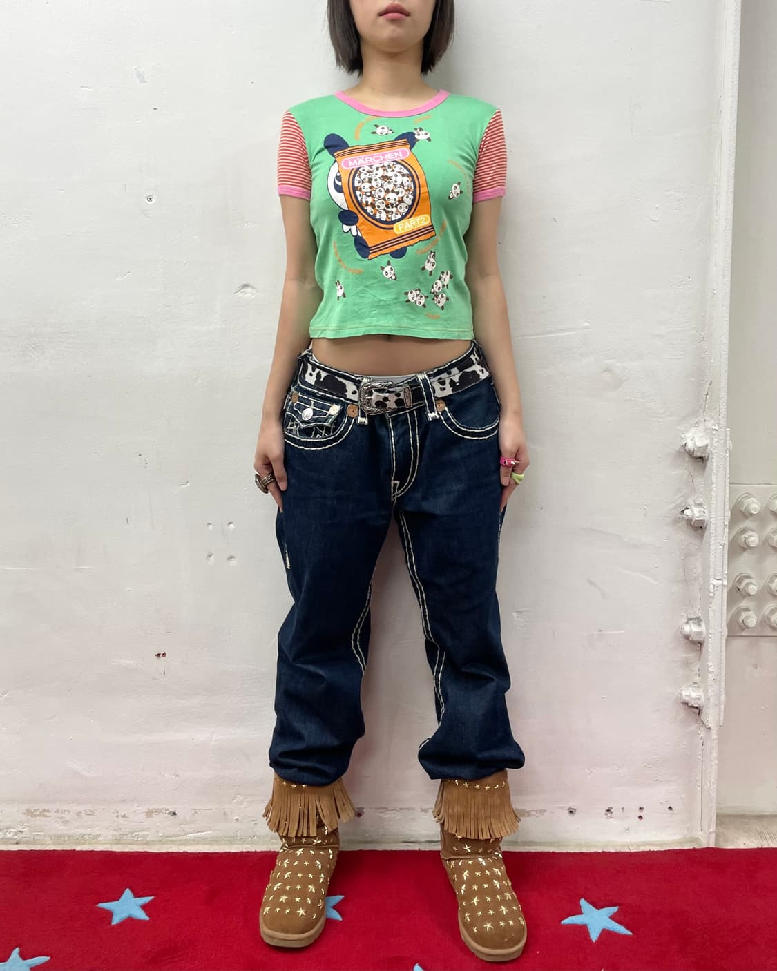 Panda Group Mint Stripe T-shirt 상품이미지4