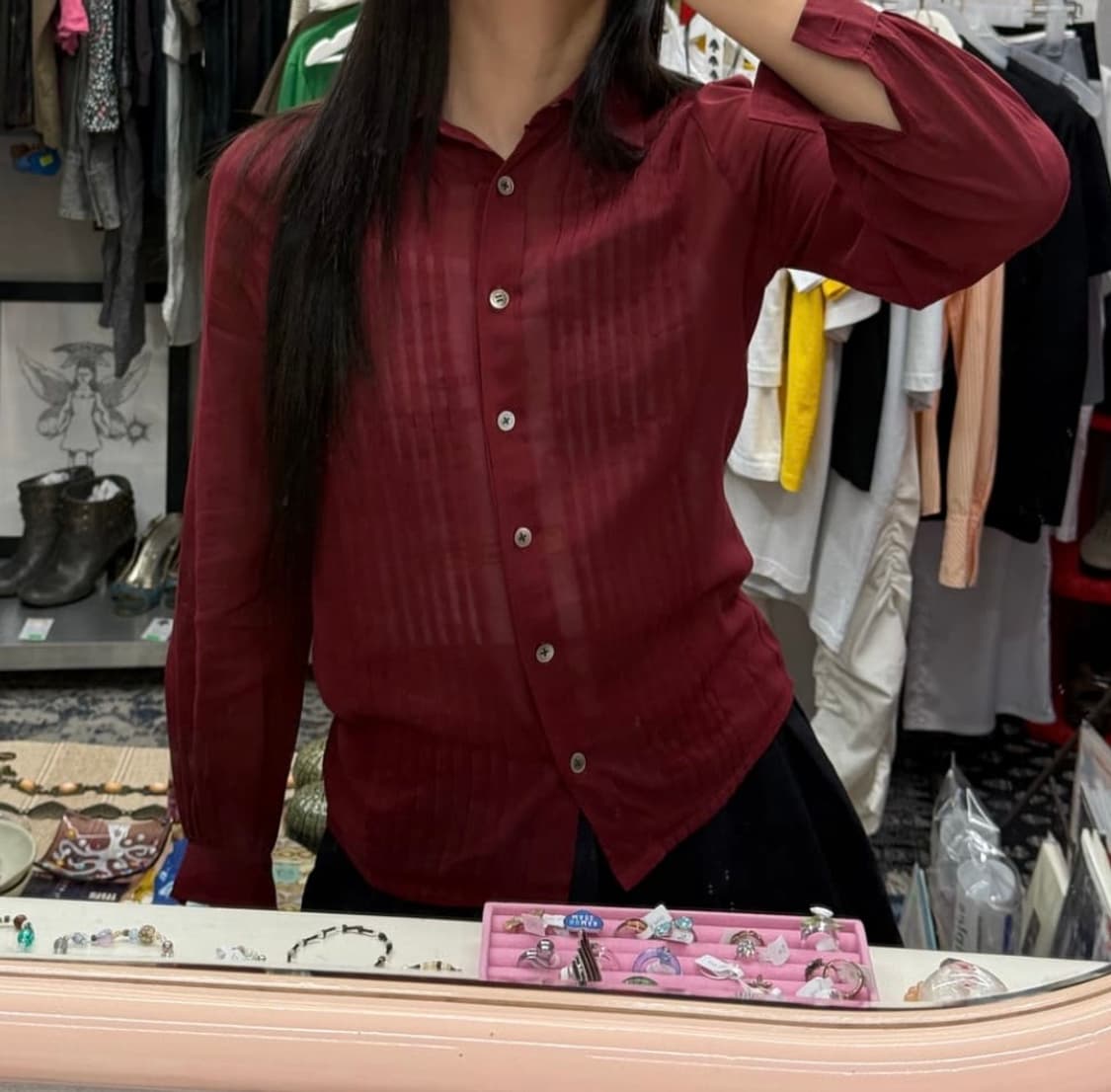 chloe 시스루 셔츠 상품이미지1