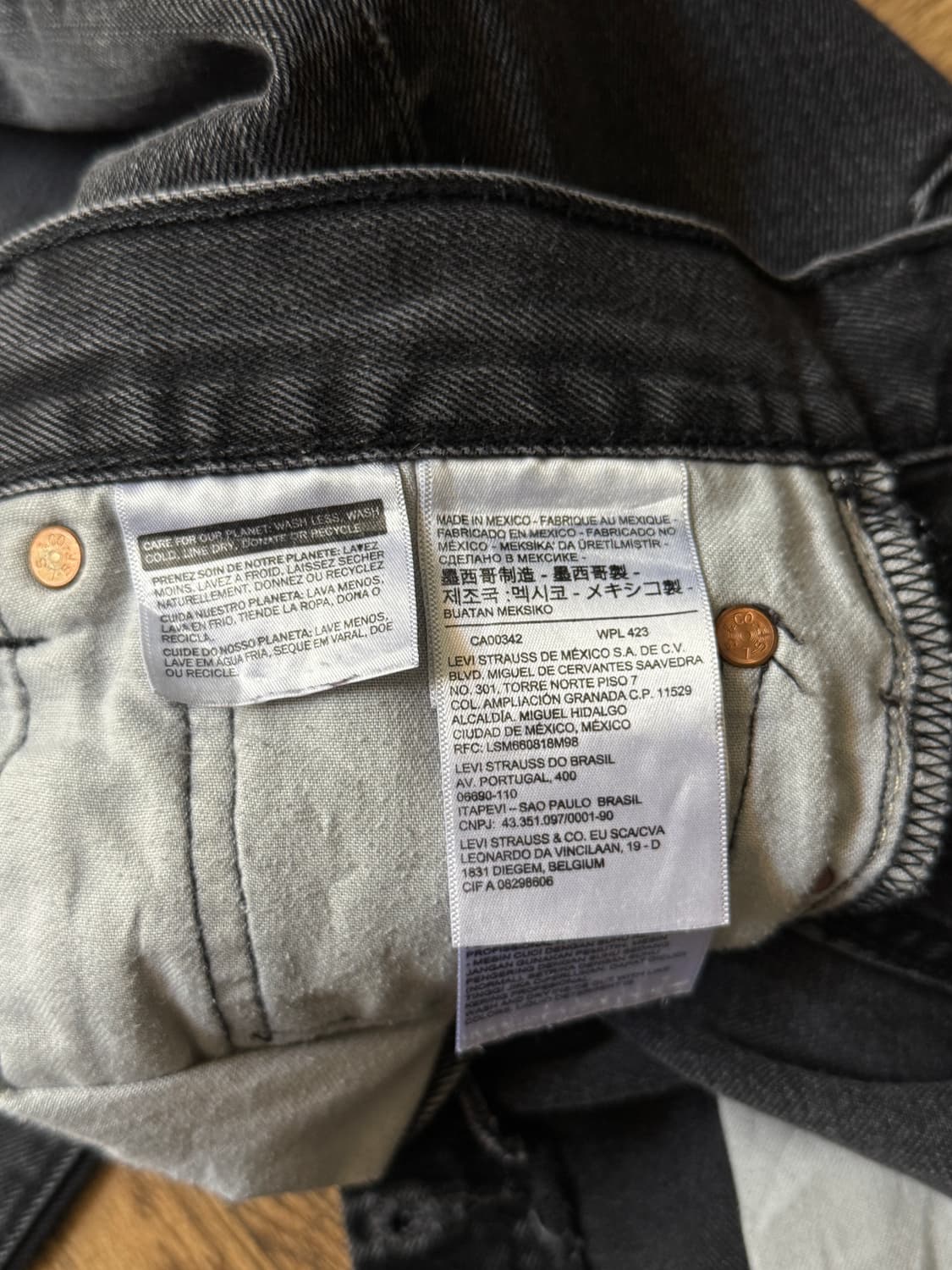 [34]리바이스 501 빈티지 리페어드 흑청 데님 팬츠 상품이미지8