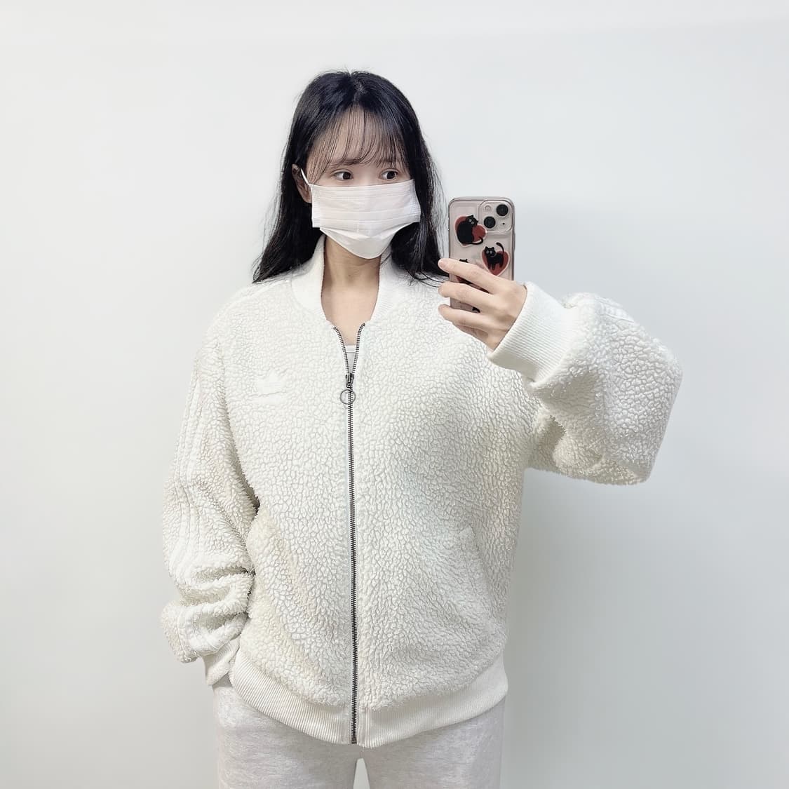 아디다스 파이어버드 후리스 트랙 자켓 화이트 상품이미지1