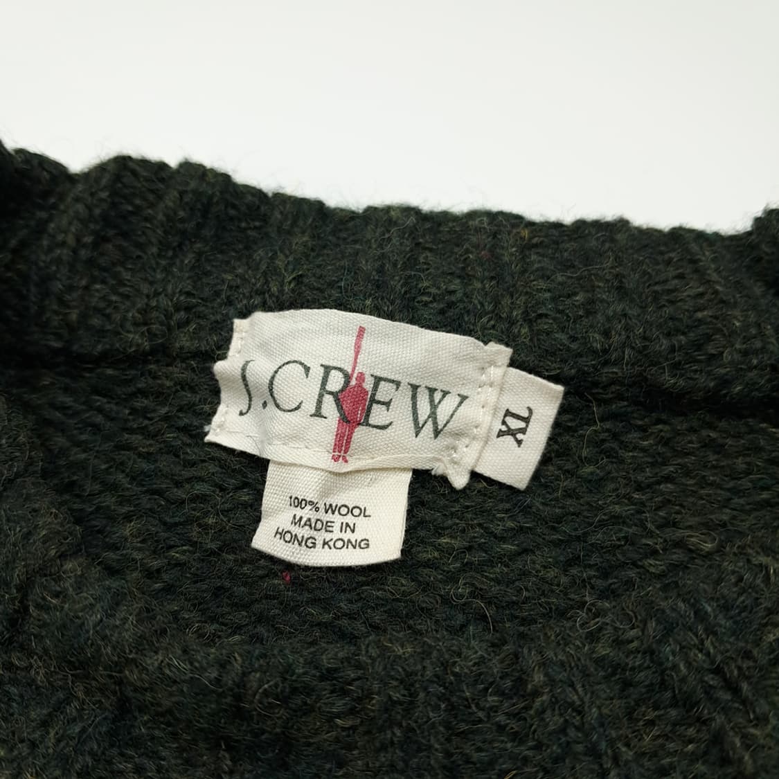 CL206 XL 제이크루 90s홍콩판 울 페어아일 그린 니트 스웨터 상품이미지3