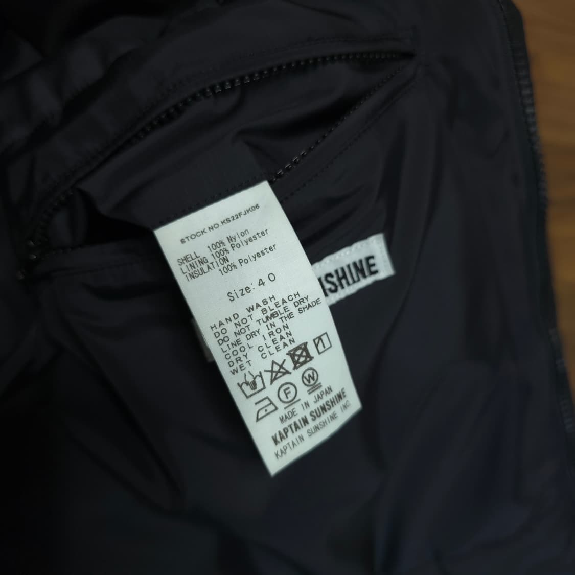 [40]캡틴선샤인 패딩 블루종 블랙 상품이미지6