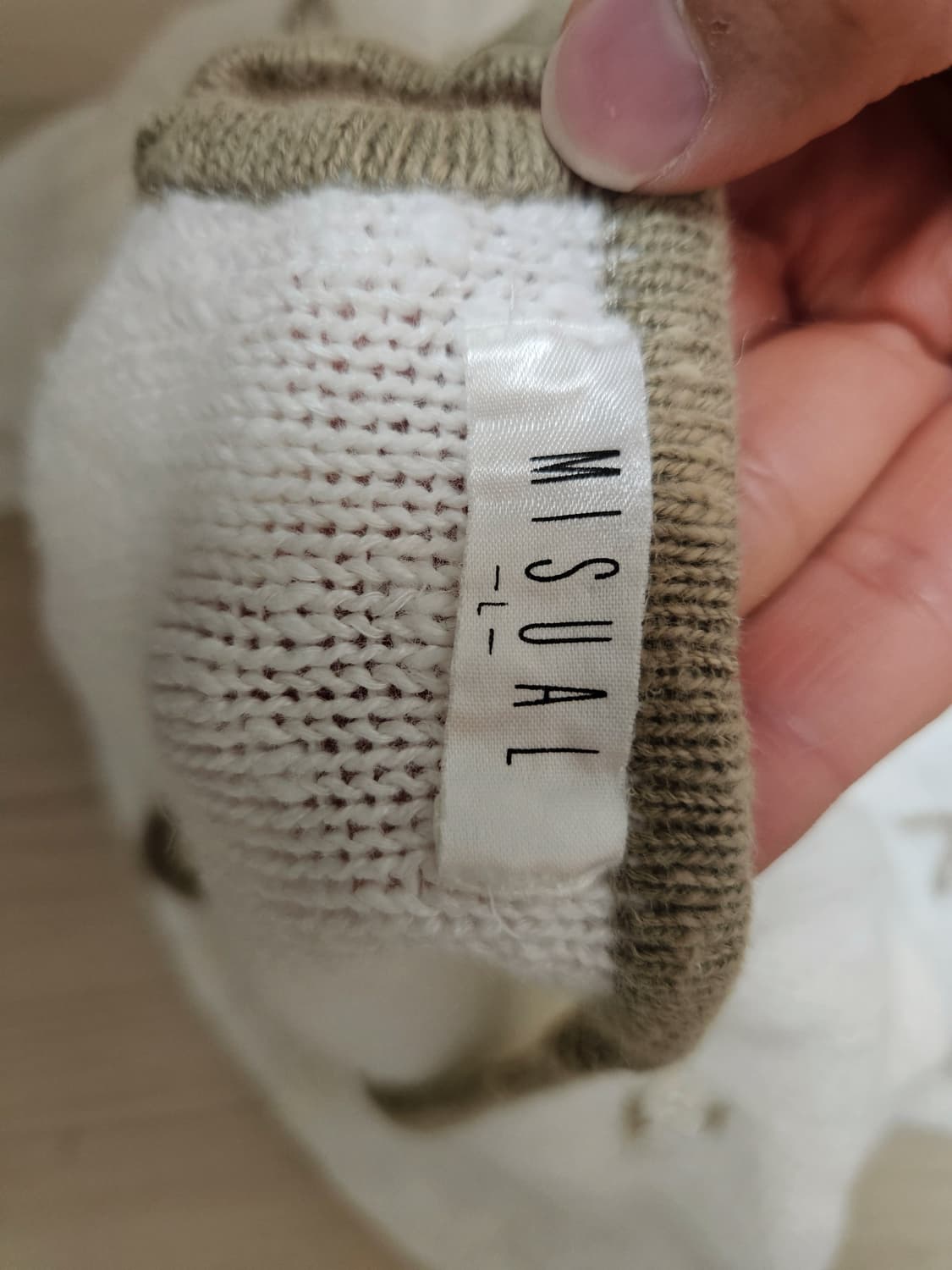 일본 빈티지 아이보리 플라워 진주 모리 니트 상품이미지6