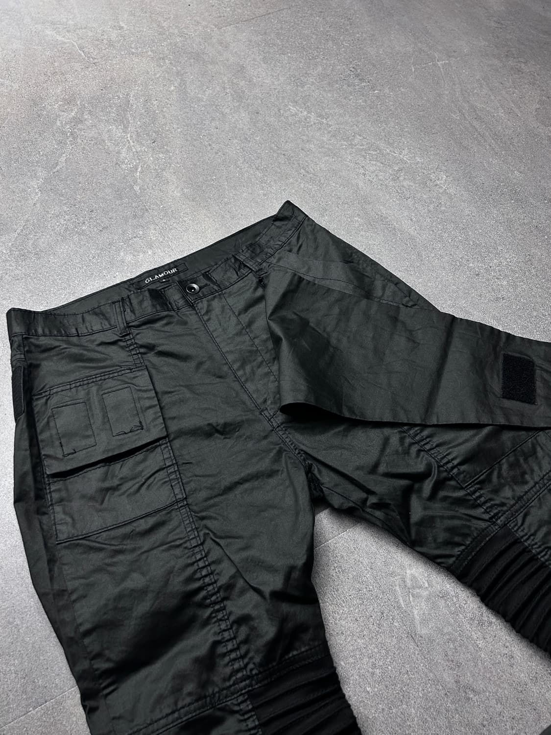 Glamour 비대칭 판넬 립 팬츠 상품이미지5