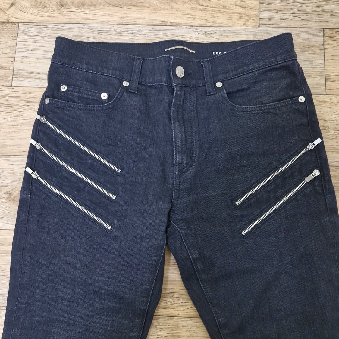 [30] SLP 생로랑 FW15 5 지퍼 D02 블랙 데님 팬츠 상품이미지3