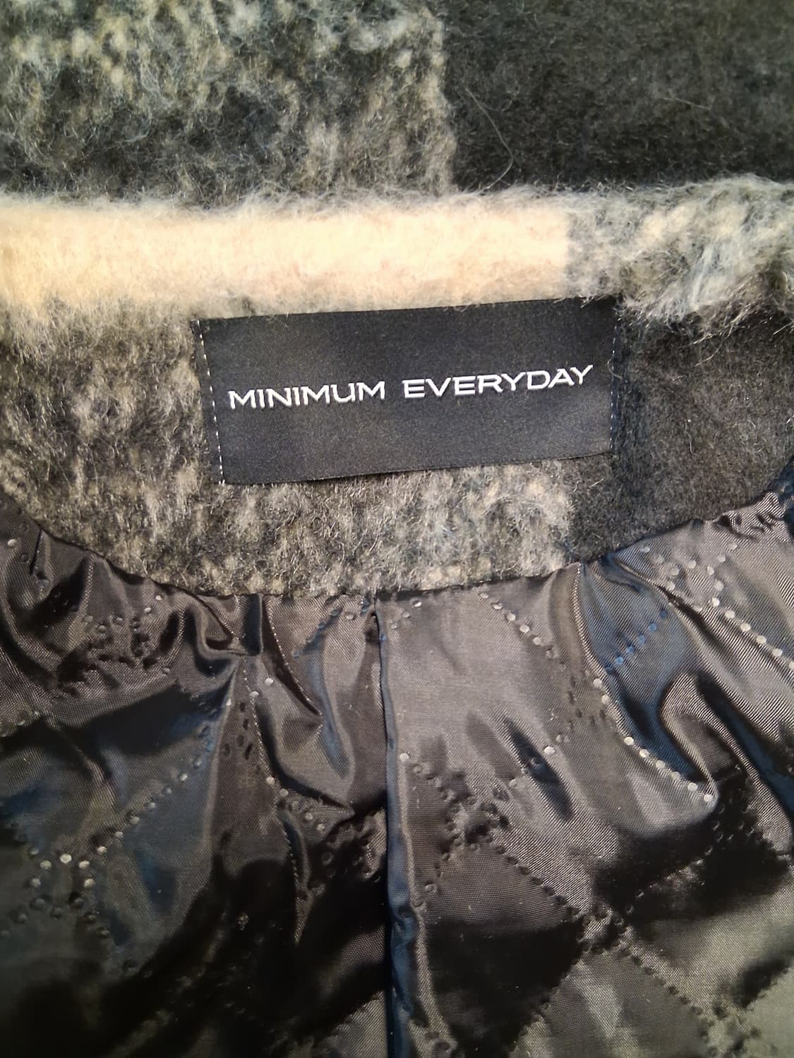 베이지 체크 롱코트 (새상품) 상품이미지7