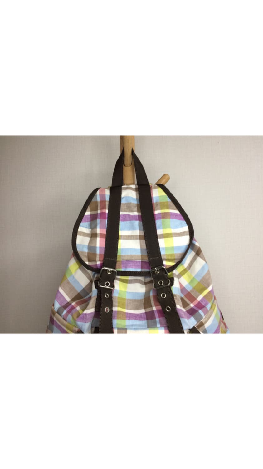빈티지 모리걸 체크 백팩 상품이미지4
