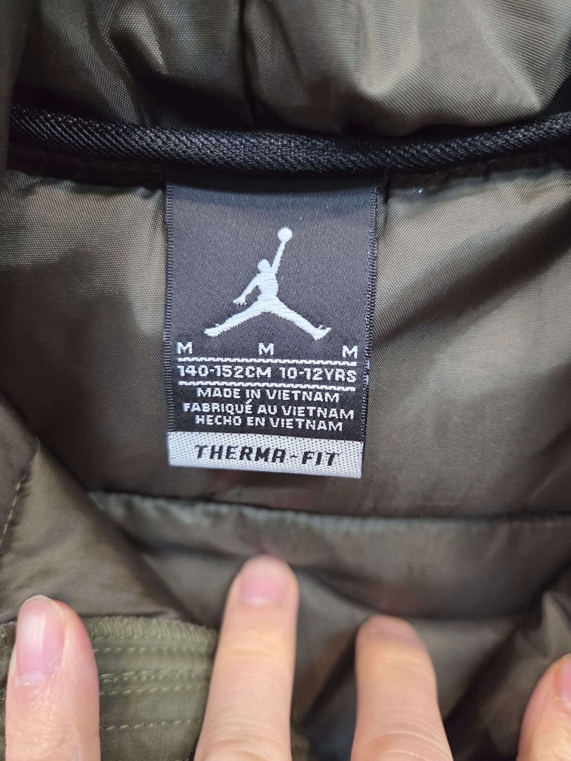 조던 써마핏 주니어 키즈 패딩 후드집업 10~12 상품이미지3