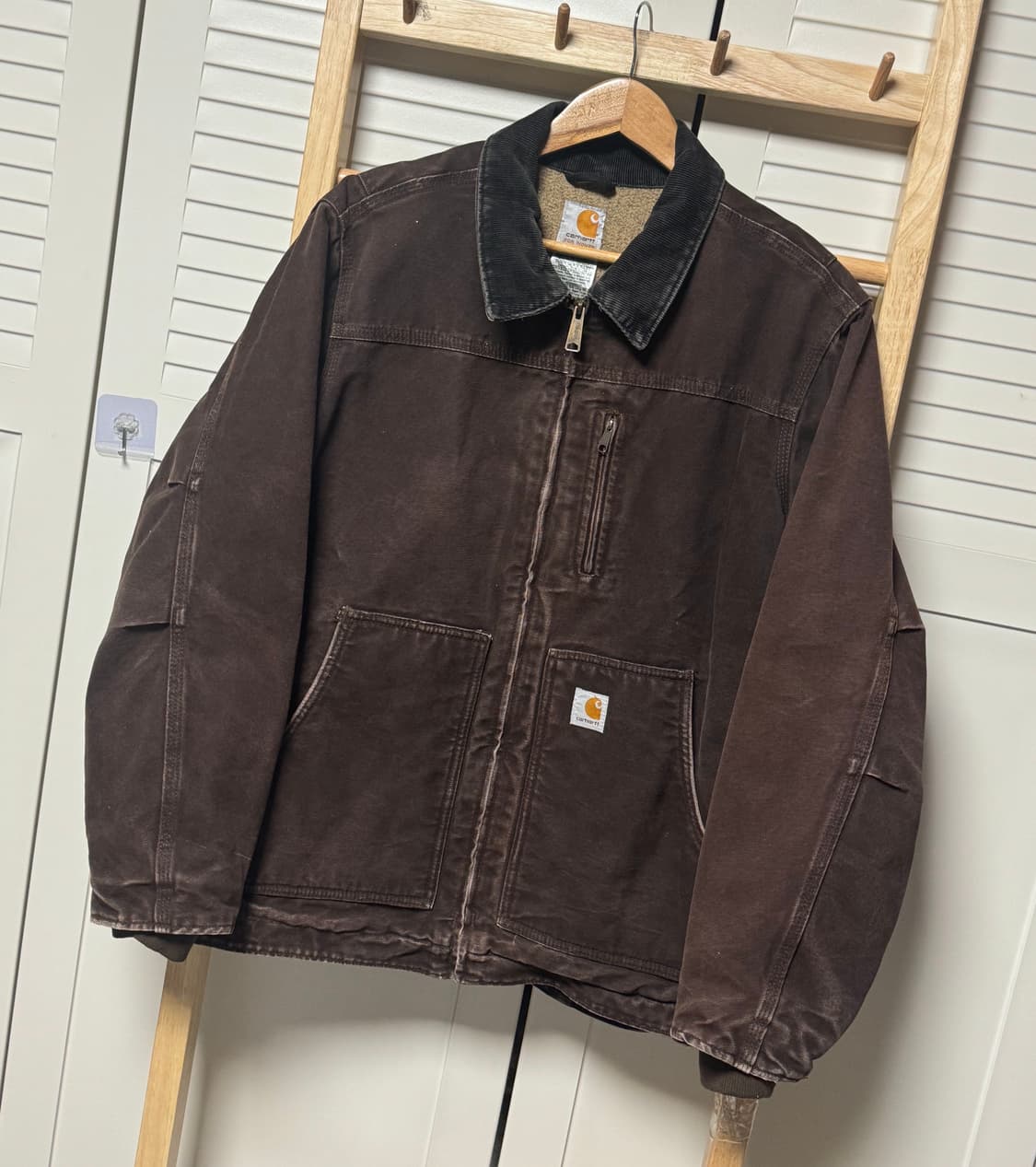 칼하트 c061 디트로이트 브라운 워크 자켓 상품이미지2