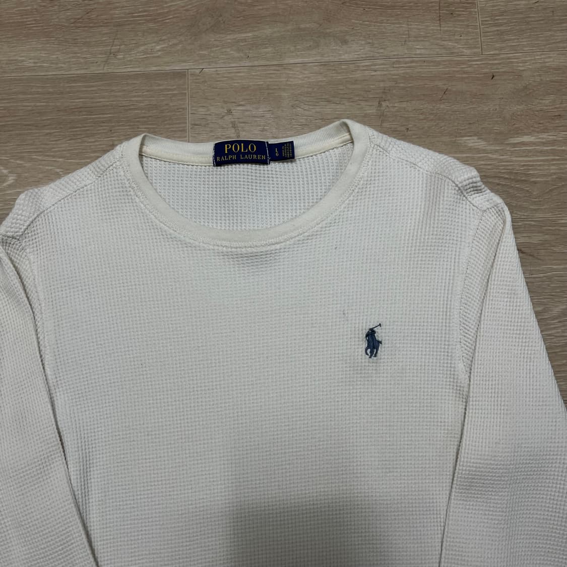 폴로 랄프로렌 스몰포니 와플 롱슬리브 [화이트] L/100 상품이미지2