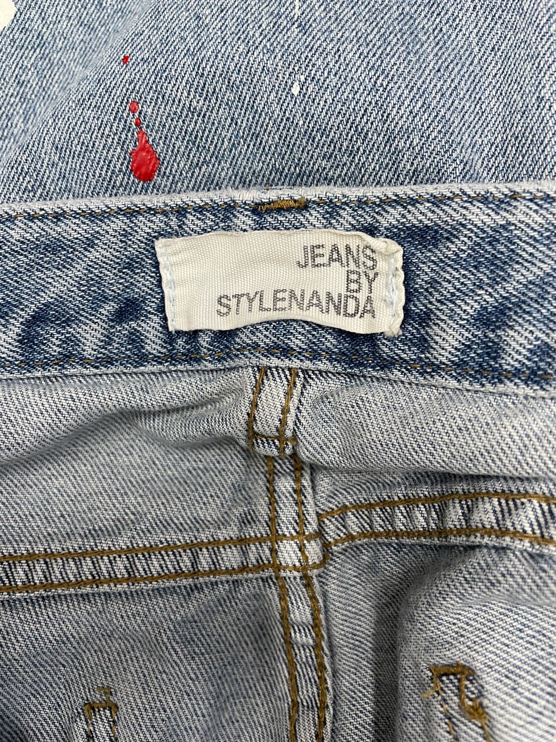 스타일난다 페인트 스플래터 와이드 데님 상품이미지7