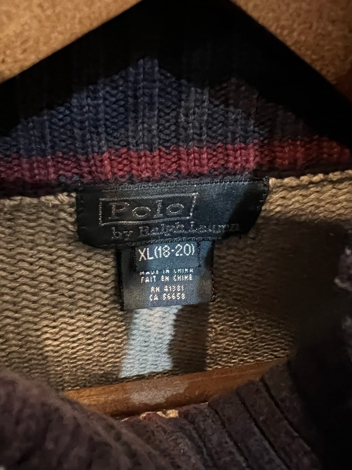 폴로 랄프로렌 빅포니 치프키프 그레이 니트 집업(18-20) 상품이미지3