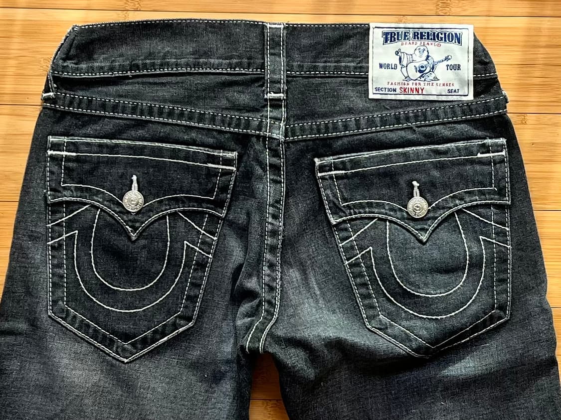 트루 릴리전 SKINNY 블랙진 SEAT 상품이미지4